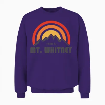Mt. Whitney California Unisex Sweatshirt - Purple
