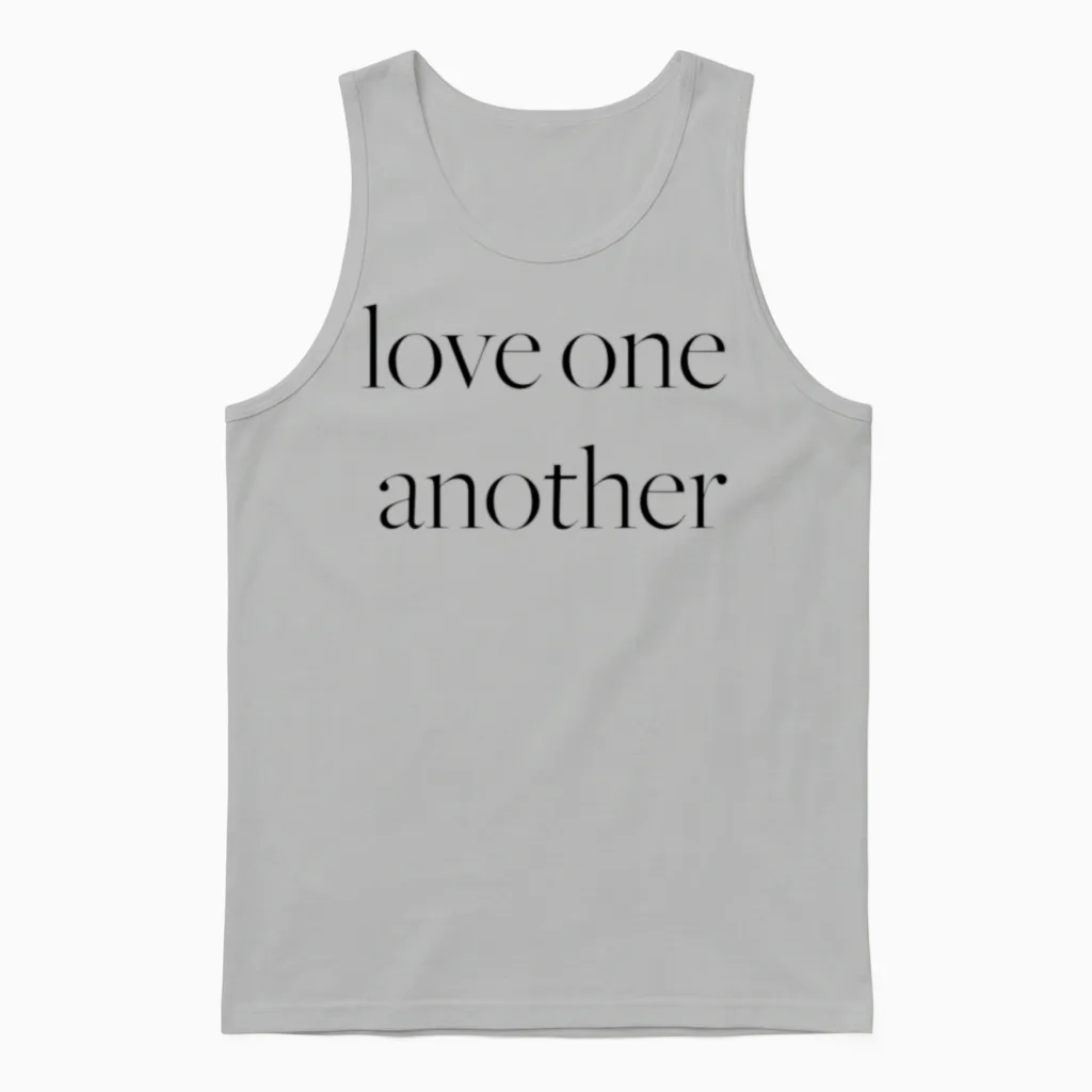 Love One Another | Best-Selling Tshirt Design Unisex Tank Top in Ash