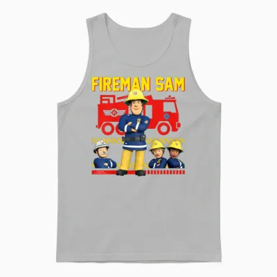 Children's T-Shirt Fireman Sam - Allzeit Bereit Unisex Tank Top - Ash