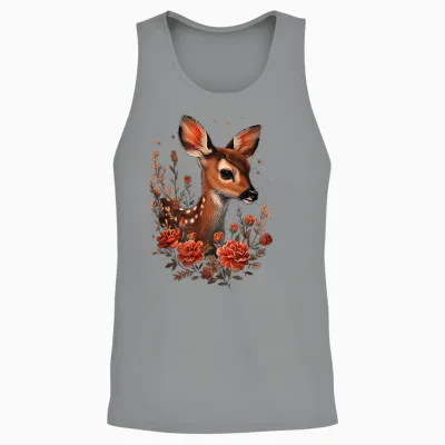Women's Costume Shirt for Dirndl Cute Deer Unisex Tank Top - Sport Grey