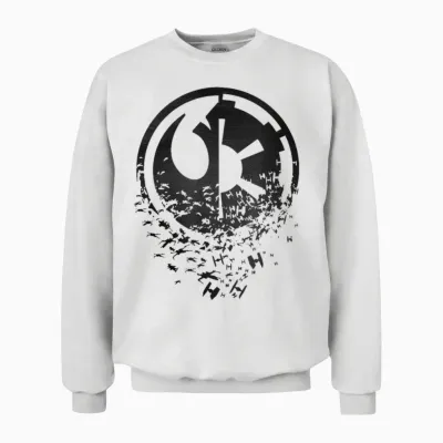 Star Wars Classic Rebel Alliance & Galactic Empire Split Unisex Sweatshirt - White