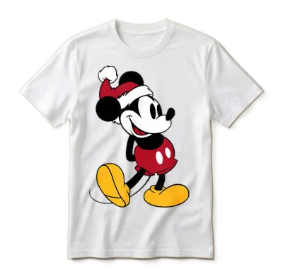 Disney - Classic Mickey Mouse Holiday Unisex T-Shirt - White