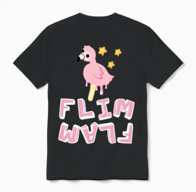 Flam Flim Flam Flamingo Unisex T-Shirt - Black