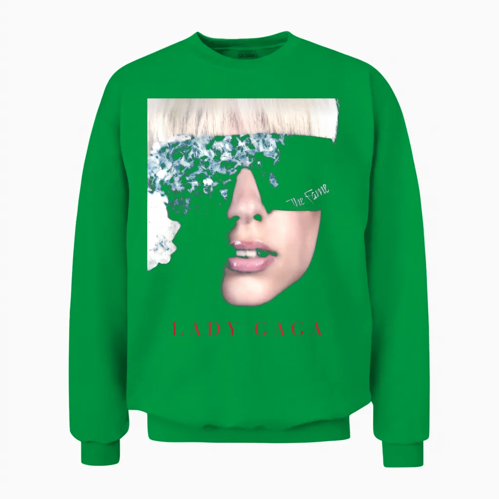 Official Lady Gaga the Fame Unisex Sweatshirt in Irish Green