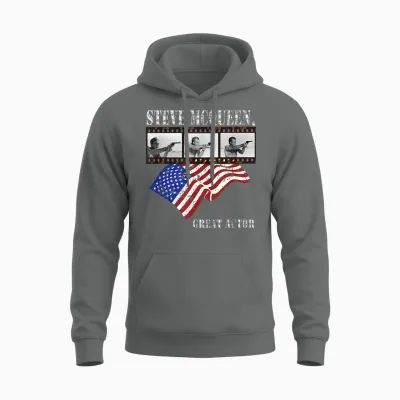 Steve Mcqueen 020 T-Shirt, Black, S Unisex Hoodie - Graphite Heather
