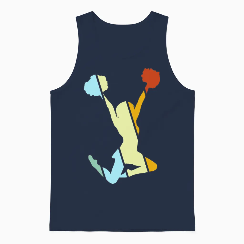 Cheerleading Retro Unisex Tank Top in Navy