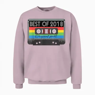 Best of 2018 Vintage Kassette Retro Geburtstag Unisex Sweatshirt - Light Pink