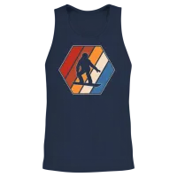 Snowboarding Retro Unisex Tank Top - Navy – 2