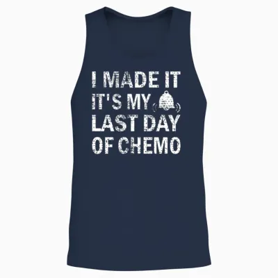 Last Day of Chemo Cancer Survivor End of Radiation Unisex Tank Top - Navy