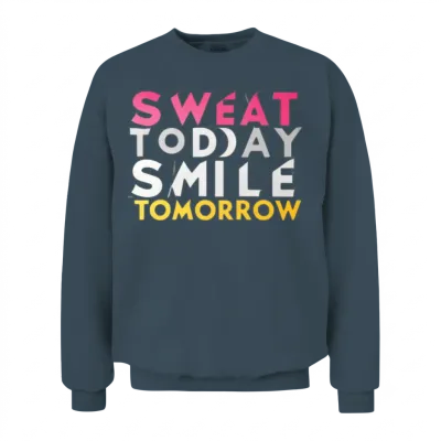 Create a Gym Design with the Words Sweat Today 1 Unisex Sweatshirt - Dark Heather