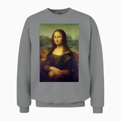 Mona Lisa Painting Da Vinci Unisex Sweatshirt - Sport Grey
