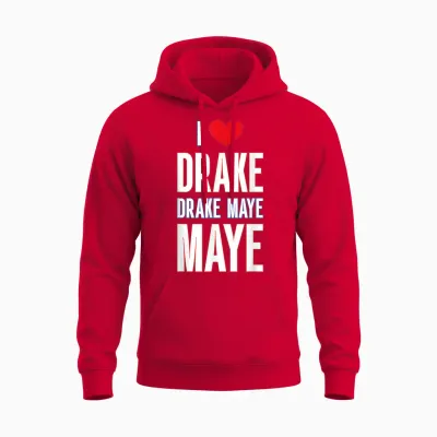I Love Drake Drek Maye Maye Unisex Hoodie - Red
