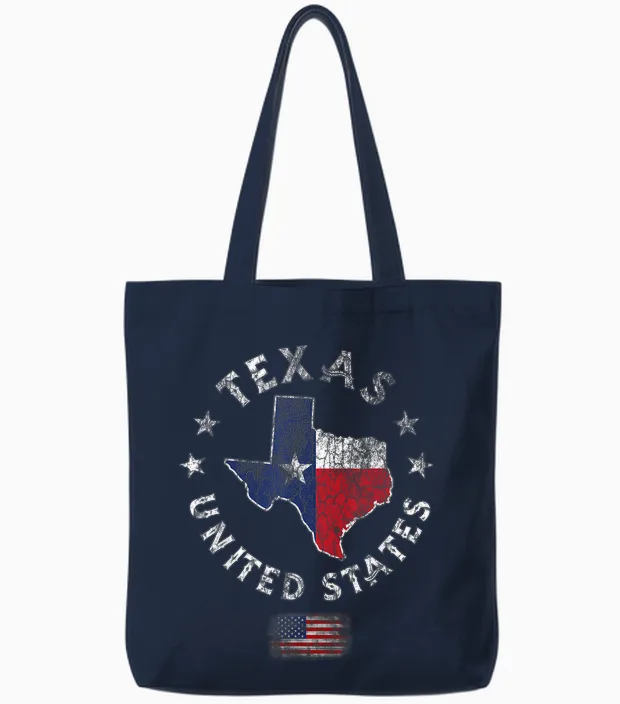 Texas - Usa - Stolz Seit 1845 Texas Fan Tote Bags in Navy