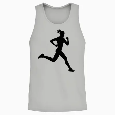 Girl Running Runner Training Unisex Tank Top - Ash