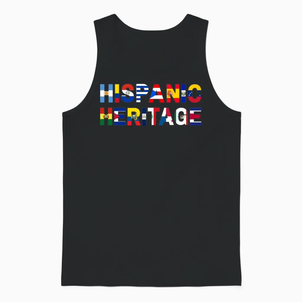 Hispanic Heritage Unisex Tank Top in Black