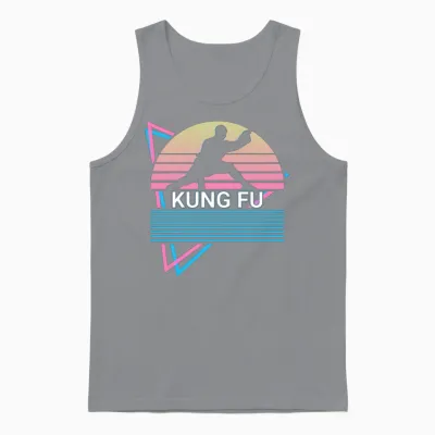 Kung Fu Retro Unisex Tank Top - Sport Grey