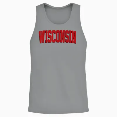 Vintage Wisconsin Mens Wisconsin Womens Red Retro Wisconsin Unisex Tank Top - Sport Grey
