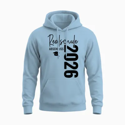 Realschule Abschluss 2026 Prüfung Bestanden Schulabschluss Unisex Hoodie - Light Blue