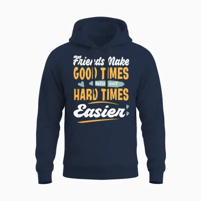 Bestie Bff Shirts for 2 Matching Friendship Gift Unisex Hoodie - Navy