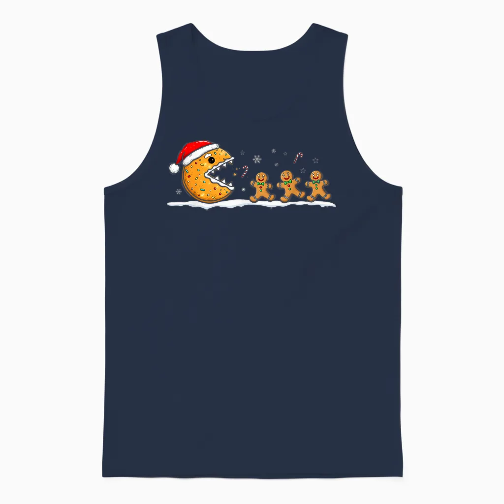 Funny Gingerbread Christmas Cookie Baking Boys Girls Unisex Tank Top in Navy