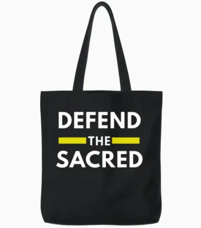 Defend the Sacred Tote Bags - Black