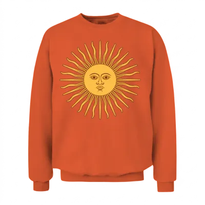 May Sun from Argentina Fl Unisex Sweatshirt - Orange