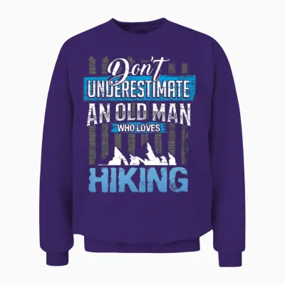 Hiking for Grandpa Unisex Sweatshirt - Purple
