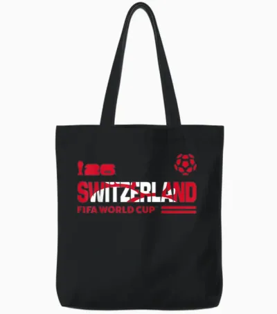Fifa World Cup26 Qualifier Switzerland Tote Bags - Black