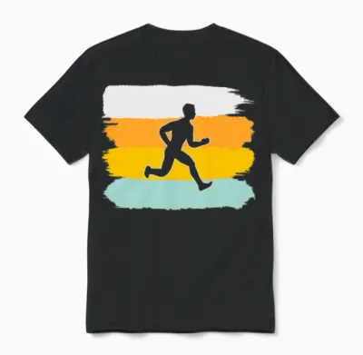 Jogging Retro Unisex T-Shirt - Black