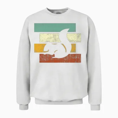 Squirrel Retro Unisex Sweatshirt - White