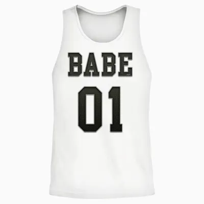 Babe 01 Unisex Tank Top - White