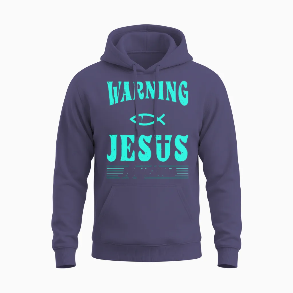 Start Talking About Jesus Christian & Faith Unisex Hoodie in Heather Sport Dark Navy