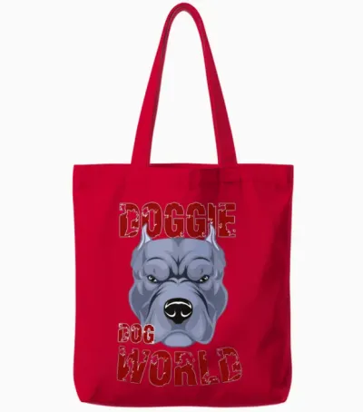 Dog World Top Dog Tote Bags - Red