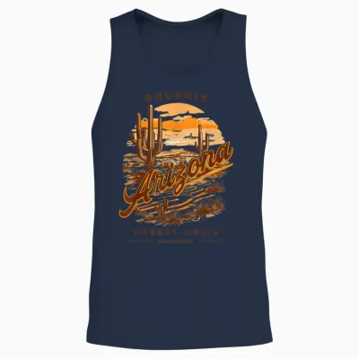 Phoenix Arizona Shirt Desert Vintage Retro Kaktus Oase Unisex Tank Top - Navy