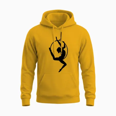 Aerial Hoop Unisex Hoodie - Gold