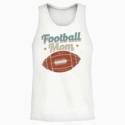 Retro Football Women Mom Unisex Tank Top - White