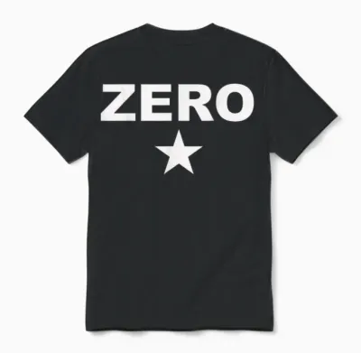 Grunge Alternative Zero Star 90s Rock Band Music Unisex T-Shirt - Black