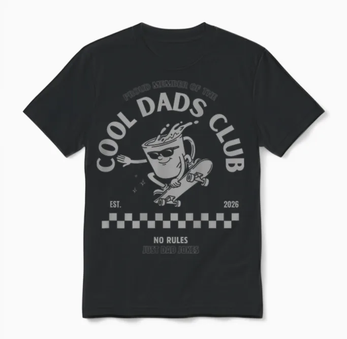 (auf Der Rückseite) Stolzes Mitglied Des Cool Dads Club Vatertag Unisex T-Shirt in Black