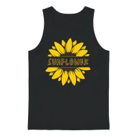 Sunflower Unisex Tank Top - Black – 1