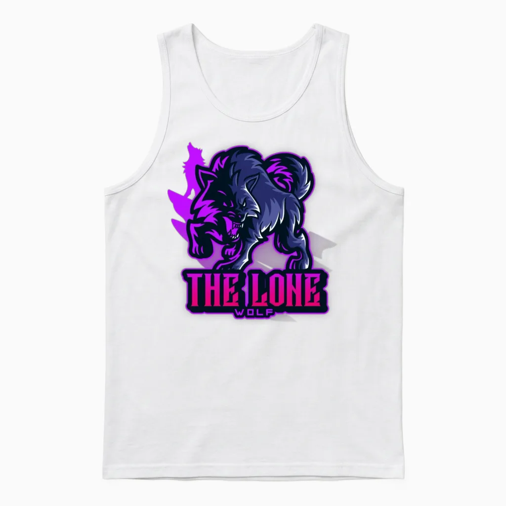 The Lone Wolf Wildlife Gift Unisex Tank Top in White