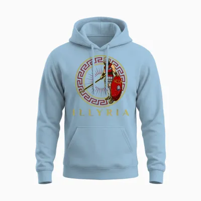 Balkan Souvenir Albanien National Krieger Albanisch Training Unisex Hoodie - Light Blue