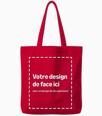 T-Shirt Customise Avec Votre Image Double-Sided Tote Bags - Red