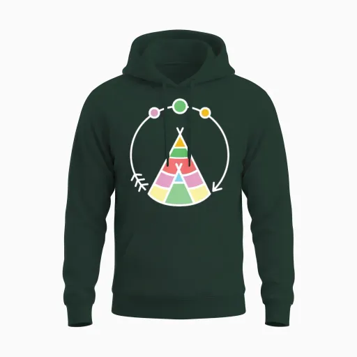 Boho Children Aesthetic Unisex Hoodie in Forest