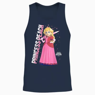 The Super Mario Galaxy Movie Galatic Princess Peach Unisex Tank Top - Navy