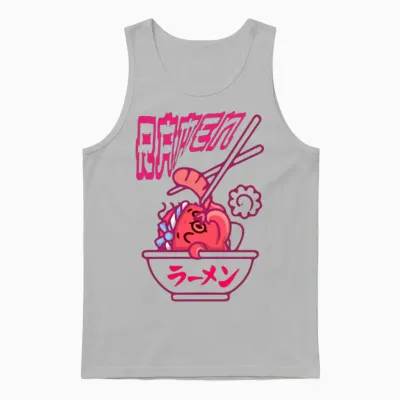 Ramen Unisex Tank Top - Ash
