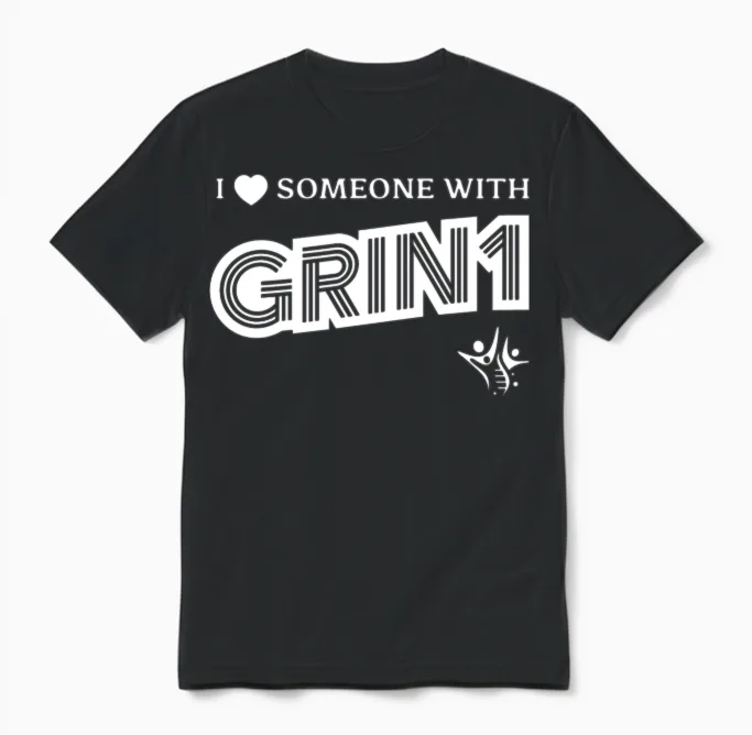 I Love Someone with Grin1 Unisex T-Shirt in Black