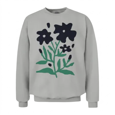 Elegant Floral Design Unisex Sweatshirt - Ash