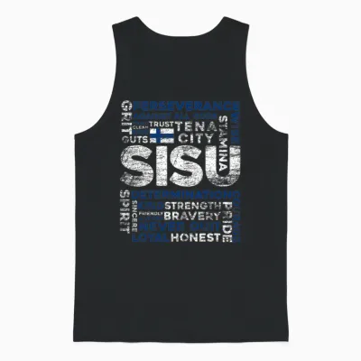 Finland Finn Sisu Unisex Tank Top - Black