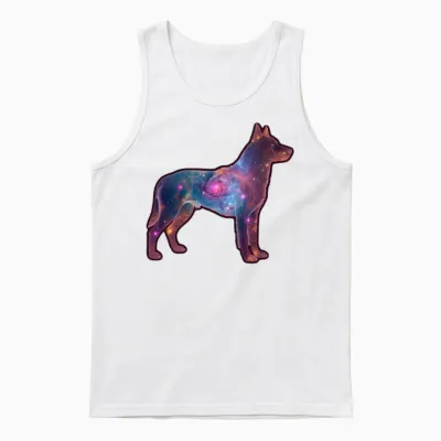 Cosmic Dog Unisex Tank Top - White