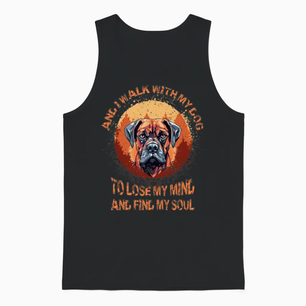 Boxer-Dog-Breeds Funny Sayings Boxer-Dog Unisex Tank Top in Black